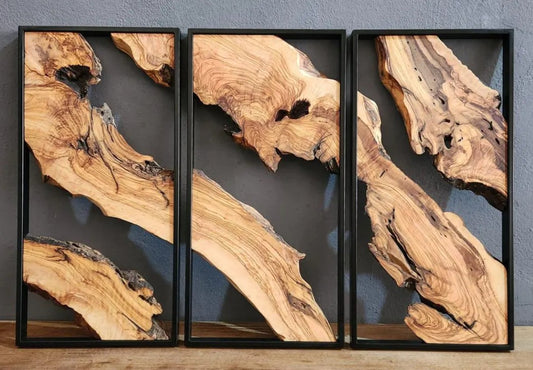 Tree's Beauty - Three-Piece Oak & Resin Wall Art